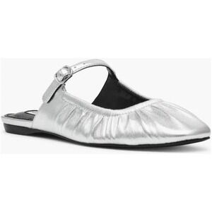 Steve Madden Women's Gisele Mule Metallic Silver Slide Shoes - Size 6